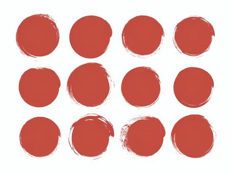 Brush round red 2, JPG, PNG and AI Brush round red 2, लेखनी, गोली, लाल, JPG, PNG and AI