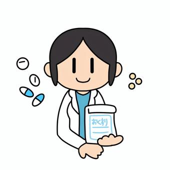 薬剤師 薬剤師 薬剤師,女性,白衣,医療,調剤,薬局,ヘルスケア,仕事,専門職のイラスト素材