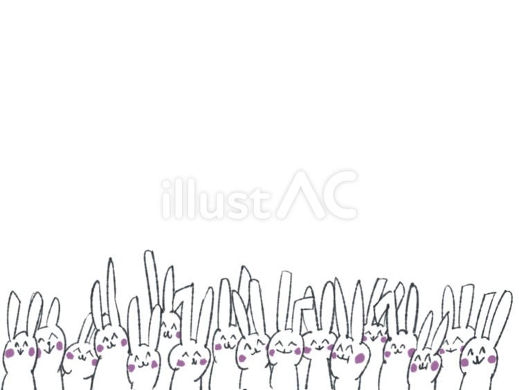 わちゃわちゃうさぎちゃん🎶 うさぎ,動物,癒しのイラスト素材