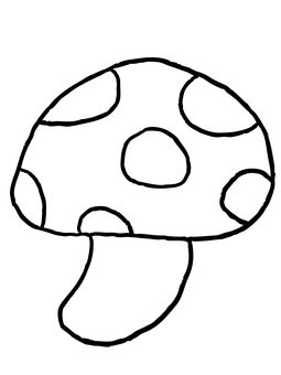 きのこ（線画） きのこ,秋,旬,食べ物,デフォルメ,挿絵,ワンポイント,ぬりえ,シンプル,イラストのイラスト素材