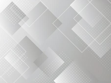 四角形の幾何学グラデ背景 シルバー 背景,グラデーション,グレー,シルバー,白,プラチナ,幾何学,メンフィス,四角形,正方形のイラスト素材