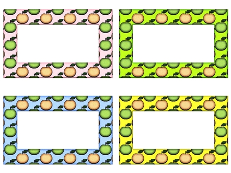 梨のフレ−ム 梨,なし,フレ−ム,ポストカード,メッセージカード,飾り枠,あしらい,青梨,赤梨,ピンクのイラスト素材