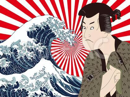 神奈川沖浪裏と男性 その5