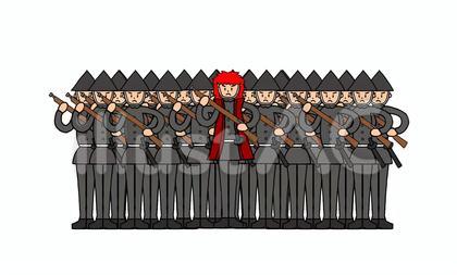 新政府軍の部隊の正面