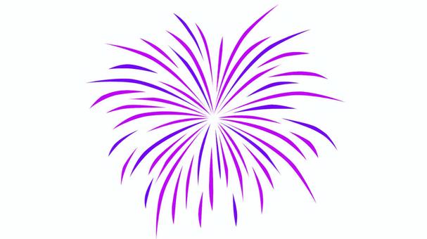 花火素材⑪　紫 花火,シンプル,挿絵,白背景,白バック,かわいい,あしらい,夏,打ち上げ花火,単体のイラスト素材