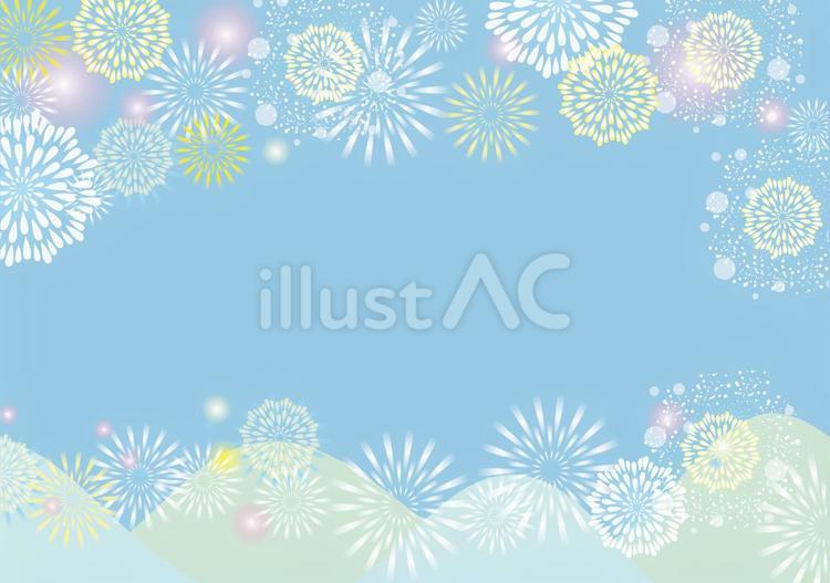 打ち上げ花火の背景素材 花火,背景,夏のイラスト素材