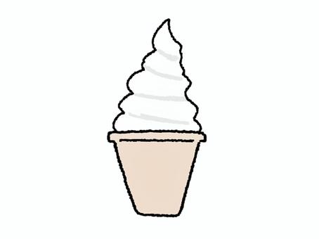 ソフトクリーム ソフトクリーム,おやつ,冷たい,アイス,お知らせ用,宣伝用,pop調,手描き,挿絵,ワンポイントのイラスト素材