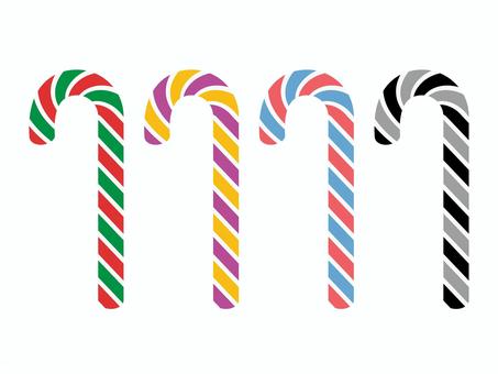 キャンディケインセット/3色ストライプ キャンディ,クリスマス,お菓子,キャンディケイン,クリスマス素材,メリークリスマス,ハッピーハロウィン,ハロウィン,ハロウィーン,秋のイラスト素材