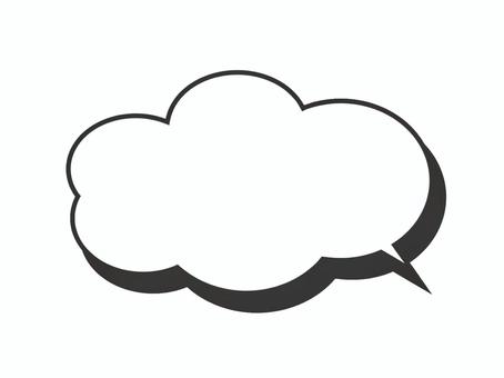 ふわりとした雲の様な吹き出し（ふきだし） フレーム,ふきだし,吹き出し,言葉,発言,言動,セリフ,シンプル,会話,話すのイラスト素材