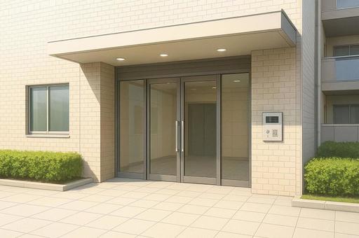 オートロックマンションの玄関