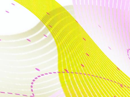 流線のリズム-イエロー05 イエロー,流線,抽象,背景,曲線,グラデーション,光,明るい,柔らかい,自然のイラスト素材