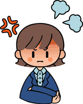 A woman in a suit who gets angry, employee, suit, woman, JPG, PNG and AI