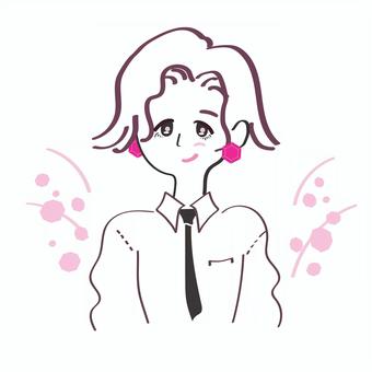 レディー２ 若い,女性,主婦,シンプル,笑顔,上半身,表情,20代,30代,40代のイラスト素材