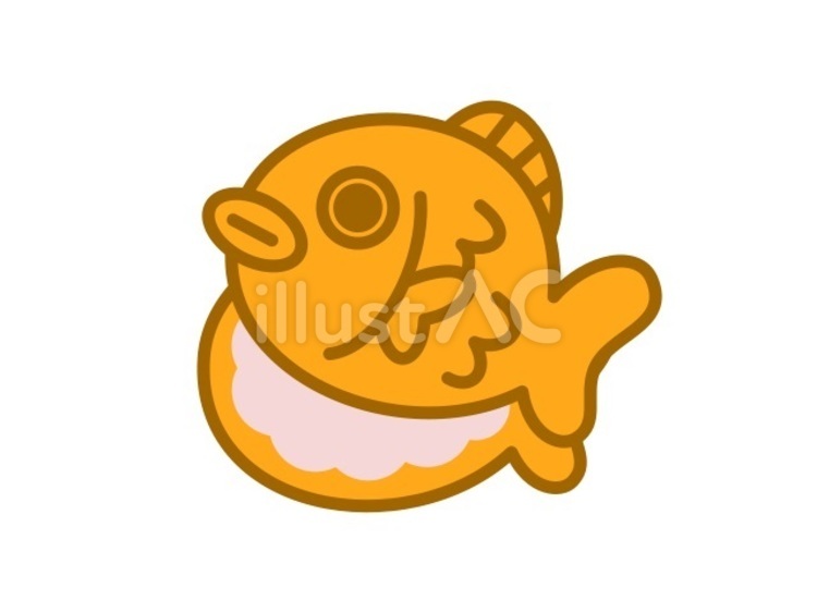 たい焼き　中身　桜あん たい焼き,食べ物,桜あんのイラスト素材