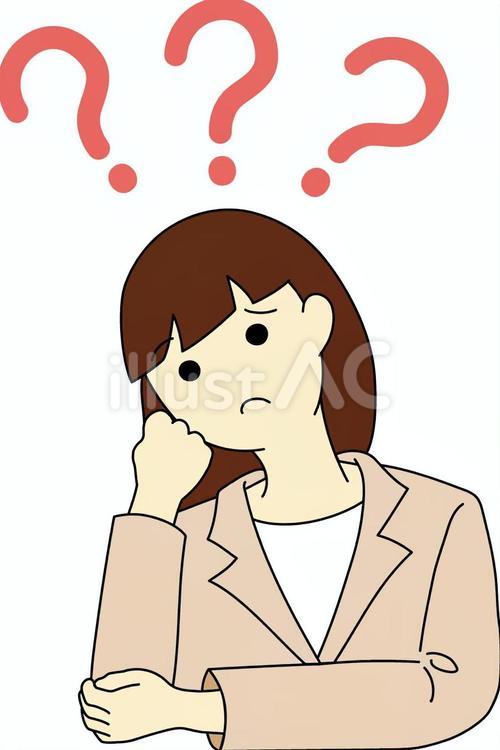 疑問の表情のビジネスウーマン ビジネスウーマン,人物,会社員のイラスト素材