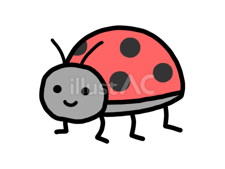 てんとう虫 テントウムシ,生き物,虫のイラスト素材