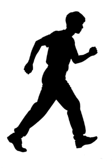 歩く男性のシルエット 歩く,競歩,散歩,シルエット,男性,エクササイズ,前進,健康,朝活,進のイラスト素材