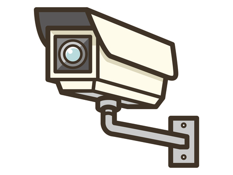 監視カメラ_02 防犯カメラ,カメラ,監視カメラ,セキュリティ,防犯,監視,見守り,盗難対策,施設管理,セキュリティシステムのイラスト素材