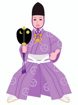 相撲の行司-2 相撲の行司-2 相撲,行司,軍配,審判,大相撲,全身,烏帽子,直垂,取組,土俵入りのイラスト素材