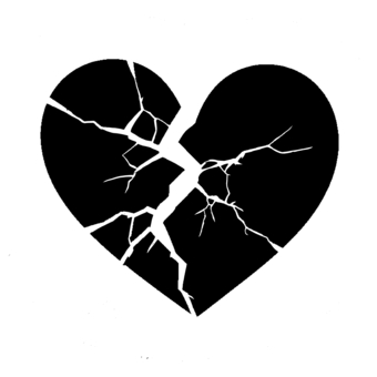 砕けたハートのシルエット 砕けた,ハート,壊れた,失恋,シルエット,ショック,割れた,繊細,ひび,心臓のイラスト素材