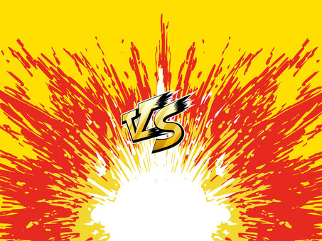 ゲームVS対決素材 爆発,炎,火,グラデーション,枠,オシャレ,テンプレート,ポップ,広告,デザインのイラスト素材