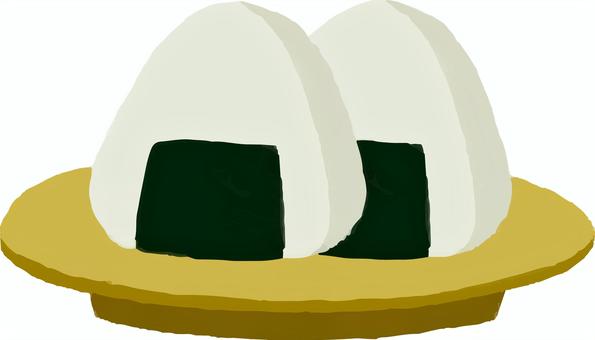 Illustration, चावल गेंद, omusubi, जापानी, 