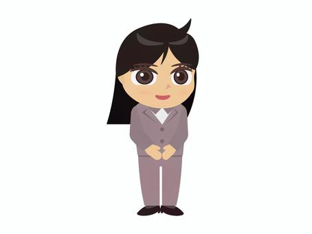 スーツ姿の女性 秘書,ウェディングプランナー,パンツスーツ,会社員,スーツ,社員,ビジネス,女性,営業,政治家のイラスト素材