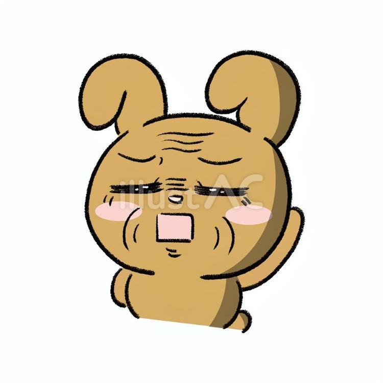 耳が遠いうさぎおじいちゃん うさぎ,おじいちゃん,耳のイラスト素材