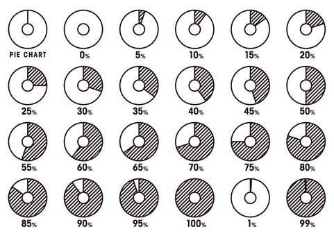 円グラフアイコン01 アイコン,円グラフ,パーセント,ビジネス,資料,プレゼン,データ,説明,会議,提案のイラスト素材