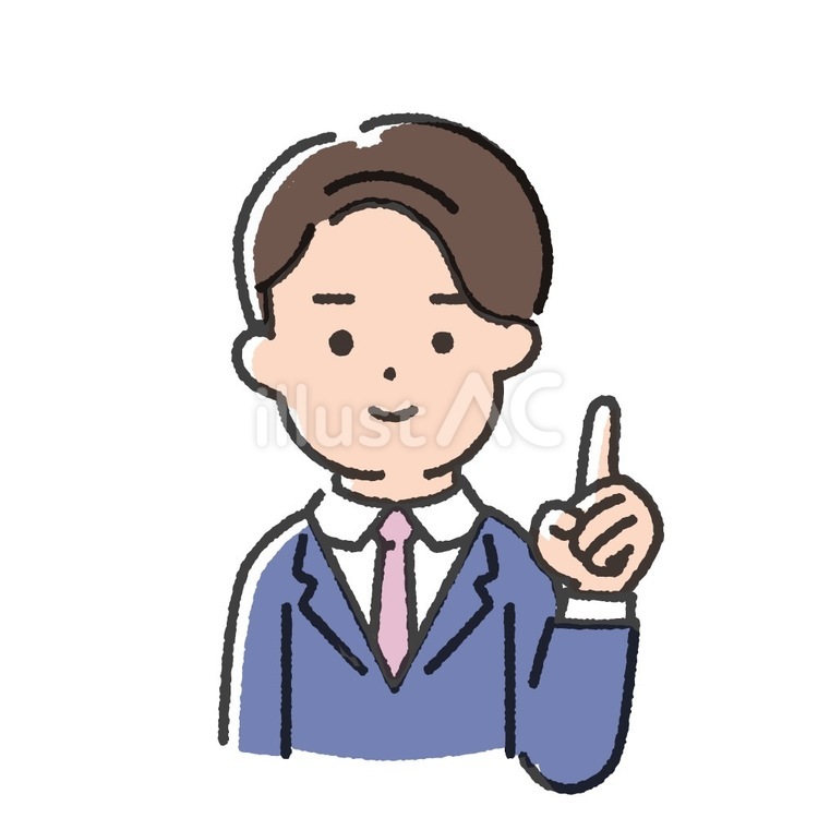 カラー版　スーツの男性09 オフィスワーカー,人物,男性のイラスト素材