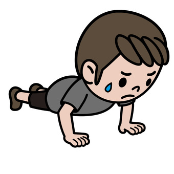 腕立てする人 腕立て,筋トレ,運動,フィットネス,トレーニング,エクササイズ,健康,ダイエット,体幹,筋肉のイラスト素材