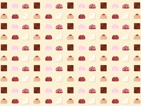 バレンタインチョコ整列(アイボリー) バレンタイン,ハッピーバレンタイン,valentine＇sdayのイラスト素材