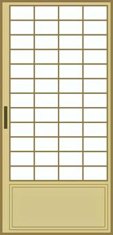 茶色の障子です。 障子,シンプル,和風,和室,建築,木材,紙,住宅,室内,風景のイラスト素材