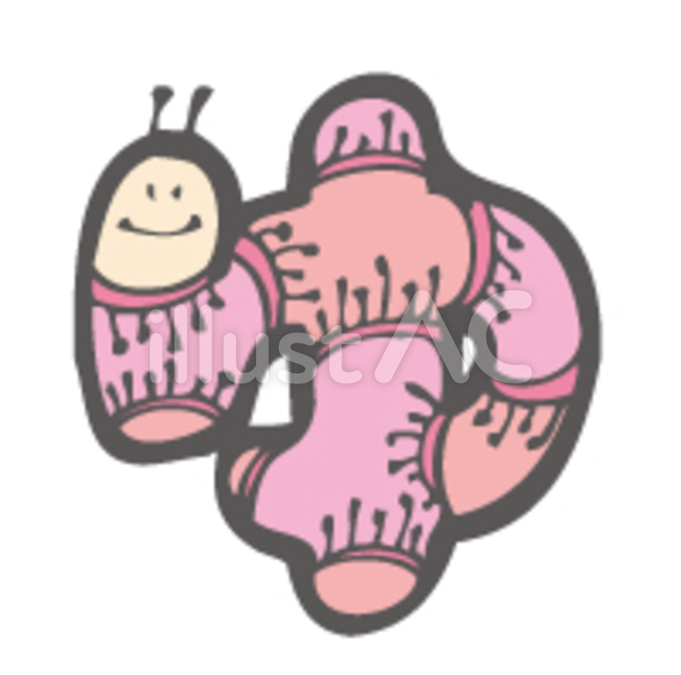 あいうえいもむし「ゅ」 ひらがな,平仮名,五十音のイラスト素材