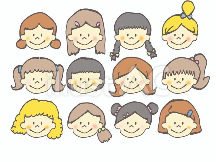 色々な髪型 女の子イラスト No 無料イラストなら イラストac