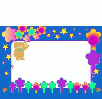 夜の森のキラキラフレーム