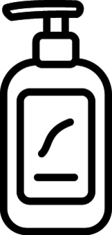 白のローションボトルです。 ローションボトル,シンプル,容器,ポンプ,化粧品,スキンケア,ケア,詰め替え,液体,ラベルのイラスト素材