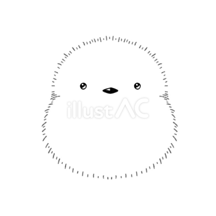 シマエナガ 鳥,シマエナガ,丸いのイラスト素材