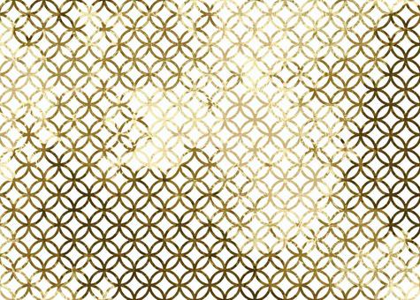 ゴールド七宝和柄 ゴールド七宝和柄 七宝,和柄,パターン,背景,壁紙,ゴールド,金,メタリック,グレー,白のイラスト素材