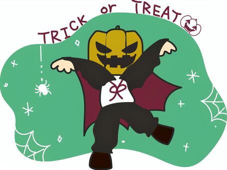 お菓子をちょうだい ハロウィーン,ハロウィン,カボチャ,かぼちゃ,おばけ,被り物,かぶりもの,仮装,コスプレ,変装のイラスト素材