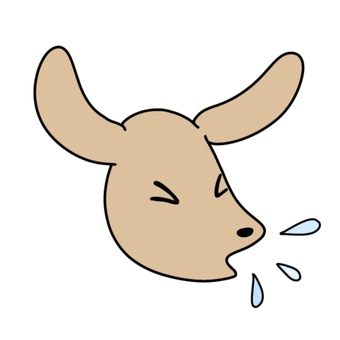 くしゃみする犬 くしゃみする犬 風邪,風邪予防,冬,防寒,予防,対策,インフルエンザ,乾燥,コロナ,ウイルスのイラスト素材