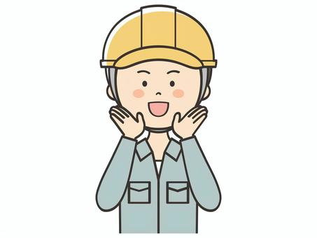 呼びかける男性作業員 呼びかける男性作業員 呼ぶ,声かけ,集客,応援,声援,お知らせ,注目,教える,誘導,建築士のイラスト素材