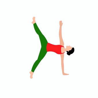 ヨガ 091 ヨガ,バランス,ポーズ,女性,ストレッチ,健康,フィットネス,エクササイズ,ヨガポーズ,美容のイラスト素材