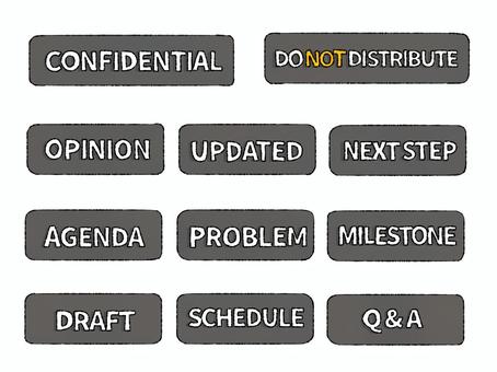 ビジネス提案書・企画書アイコンセット ビジネス,提案書,企画書,アイコン,セット,マーケティング,経営,機密資料,配布禁止,アジェンダのイラスト素材