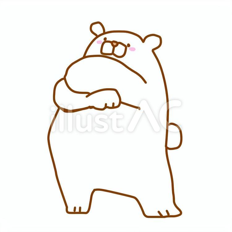 ふふ～ん 白くま,しろくま,シロクマのイラスト素材