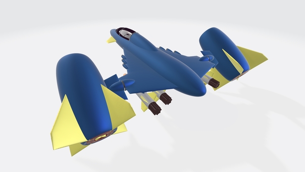 可動式ツインジェット戦闘機④ 戦闘機,かっこいい,sf,ジェット,ブースター,エンジン,コックピット,ミサイル,ランチャー,垂直離着陸のイラスト素材
