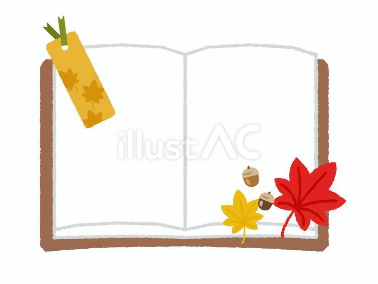 読書の秋と開かれた本 読書,本,読書の秋のイラスト素材