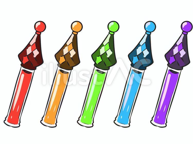 ファンタジー系小瓶　縦長 瓶,小物,ファンタジーのイラスト素材