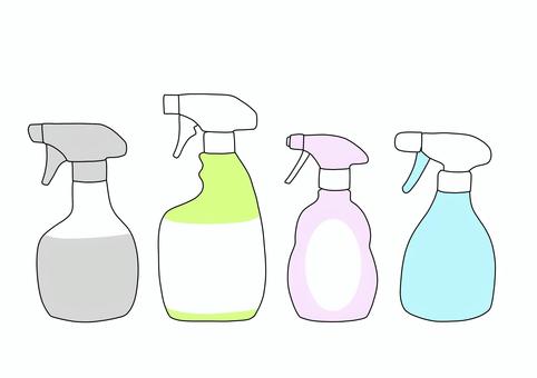 お掃除スプレー スプレー,霧吹き,掃除,水やり,除菌,消臭,泡スプレー,泡,洗剤,カビ取りのイラスト素材