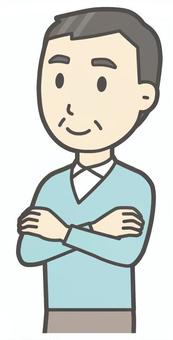 ニット中年男性-041-バスト